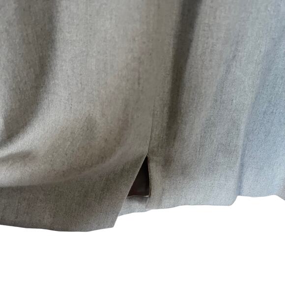 Ralph Lauren Purple Label Jeweled Neck Midi Sheath Dress Gray Wool Women's 14 - Picture 9 of 16